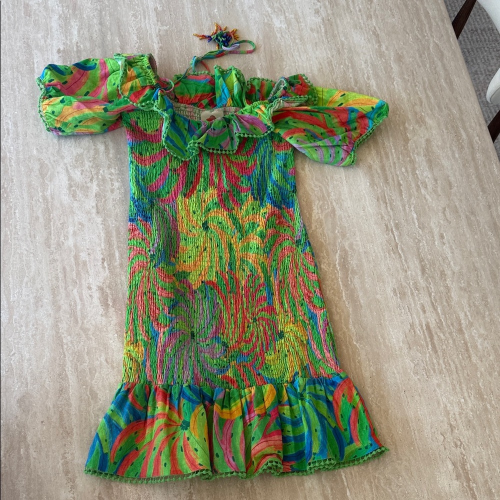 FARM Rio Multicolor Off-Shoulder Dress